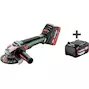 METABO WVB 18 LT BL 11-125 Quick angle grinder in metaBOX 165 L (2x 5.5Ah battery + charger) - 613057660
