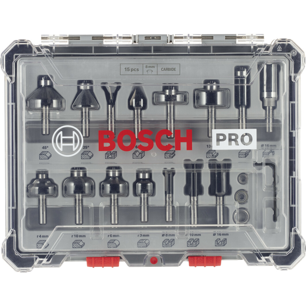 Bosch 2607017475 30-d Frezenset gemixt 8mm - hd-tools Bosch 2607017475 30-d Frezenset gemixt 8mm - hd-tools