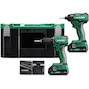 HIKOKI KC18DDWFZ 18V accu-machineset DS18DD + WH18DD 2-delig in HSC III koffer (2x 2,0Ah accu + lader)