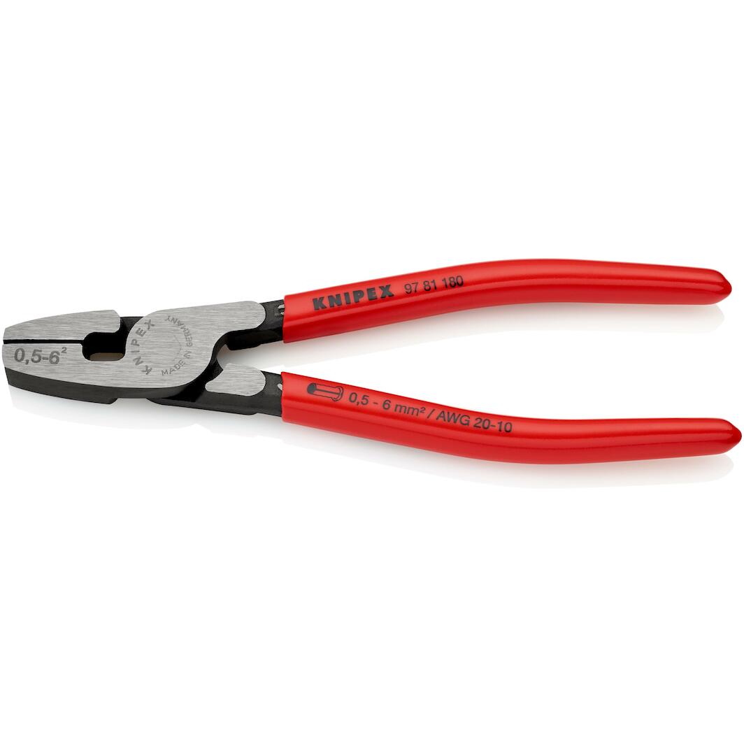Knipex 97 81 180 Krimptang Voor Adereindhulzen DIN 46228 Deel 1 4 Van 0 5 Tot 6 Mm