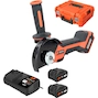 SPIT AG18+ haakse accu-slijper 18V 125mm in koffer (2x 5,0Ah accu + lader) - 695977