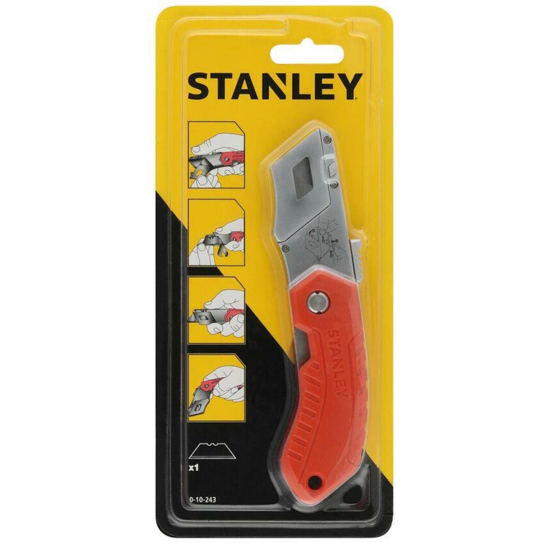 STANLEY 0-10-819 Couteau à Lame Rétractable FATMAX - Corps Aluminium Avec 10 Lames Incluses