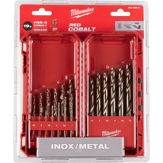 MILWAUKEE 4932493867 HSS-G metaalborenset RED COBALT 19-delig | Klium
