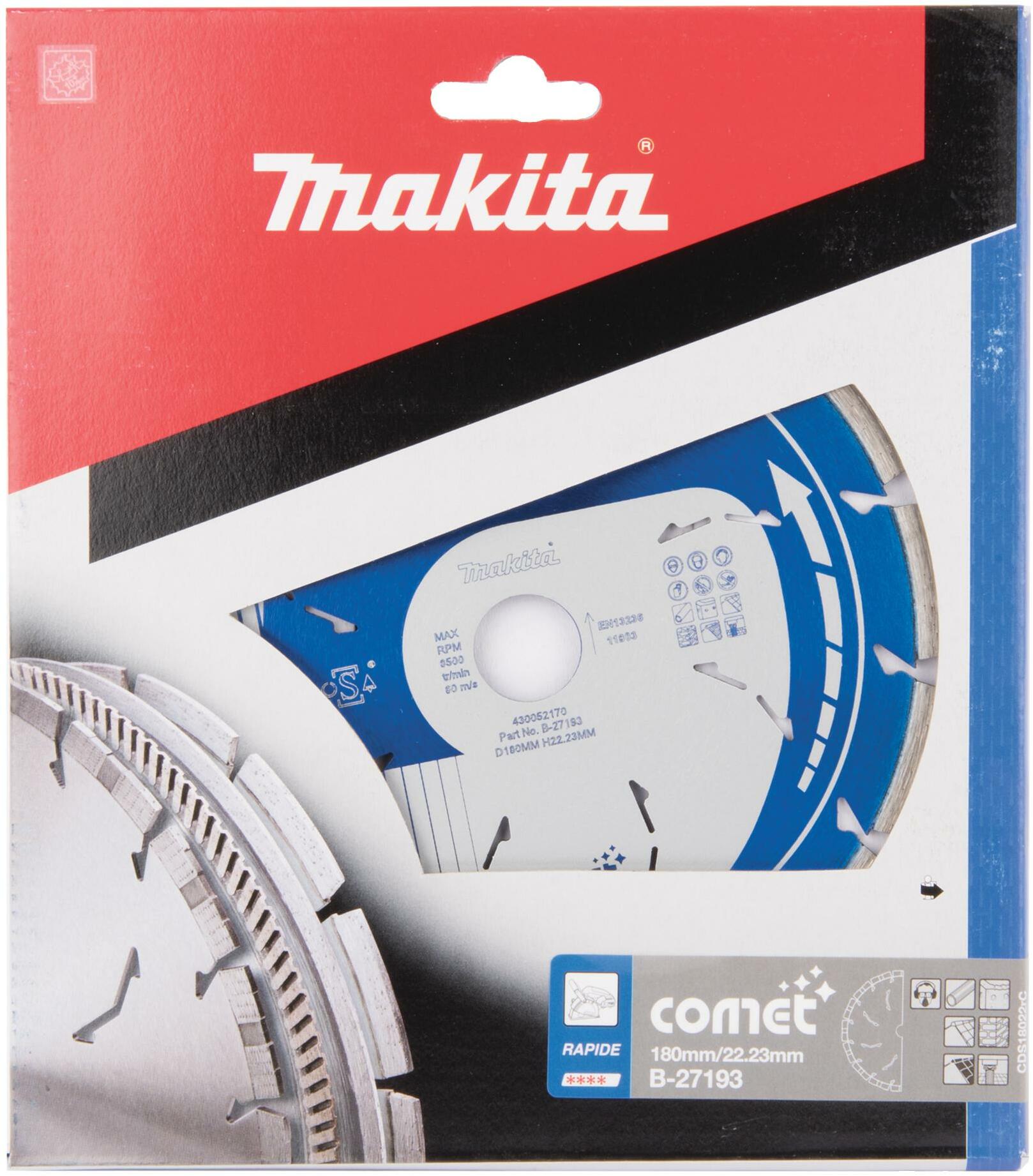 27193 MAKITA B-27193 diamond wheel COMET 180mm | Klium.be