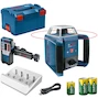 BOSCH GRL 400 H rotatielaser rood + laserontvanger in L-BOXX 238 (2x 1,2V 9Ah D-batterij) - 0601061806
