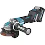 MAKITA GA044GM201 40Vmax XGT haakse accu-slijper 125mm X-LOCK met lepelschakelaar in MAKPAC (2x 4,0Ah accu + lader)