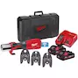 MILWAUKEE M18 ONEBLHPT-302C U-SET FORCE LOGIC ONE-KEY Outil de presse sans fil et sans balais + 3 mors en U dans la mallette (2x 3.0Ah batterie + chargeur) - 4933478309