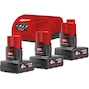MILWAUKEE M12 NRG-603 accu-laadset (3x 6,0Ah accu's + C12 lader) - 4933459208