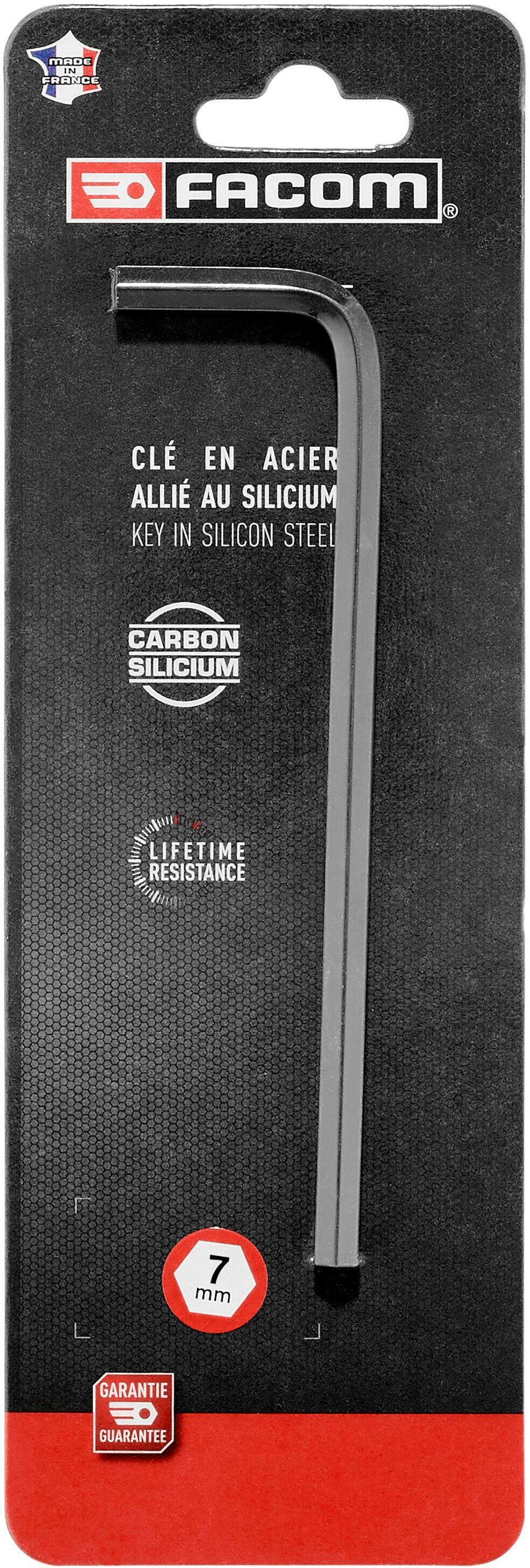 Clé Mâle Longue Hexagonale Facom 83H.3 – Taille 3 Mm – Acier Silicium Phosphaté – Longueur 90 Mm