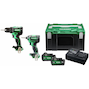 HIKOKI KC18DEWCZ Kit machine sans fil 18V 2 pièces DV18DE + WH18DE en mallette (2x batterie 5.0Ah + chargeur)