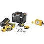 DEWALT DCP580P2-QW Rabot sans fil 18V XR sans balais + sac à poussière dans une mallette TSTAK (2x batterie 5.0Ah + chargeur)