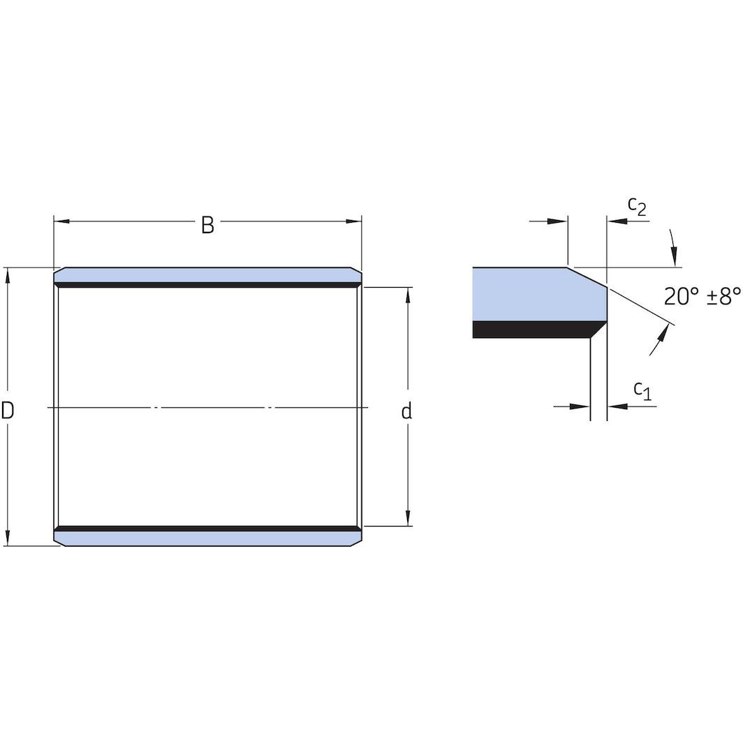 SKF PCM 353950 E de palier lisse PTFE composite 35 x 39 x 50 — free download