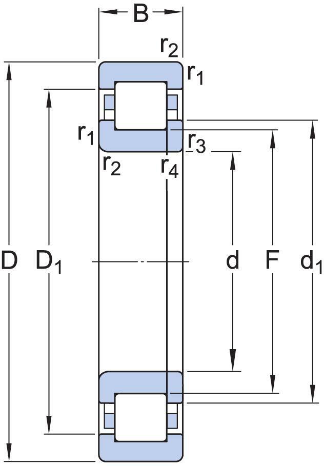 SKF NUP 211 ECP Zylinderrollenlager – Gerade Bohrung 55 Mm, Außen-Ø 100 Mm, Breite 21 Mm, C0-Spiel, Polyamid-Käfig – Robuste Qualität