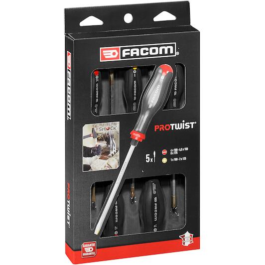 FACOM ATWCK.J5PB ProTwist screwdriver set with impact zone 5 piece Klium
