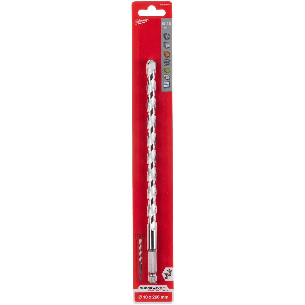 Foret Multi-matériaux Milwaukee 1/4” 12 X 260 Mm – Pour Bois, Métal, Plastique - 3