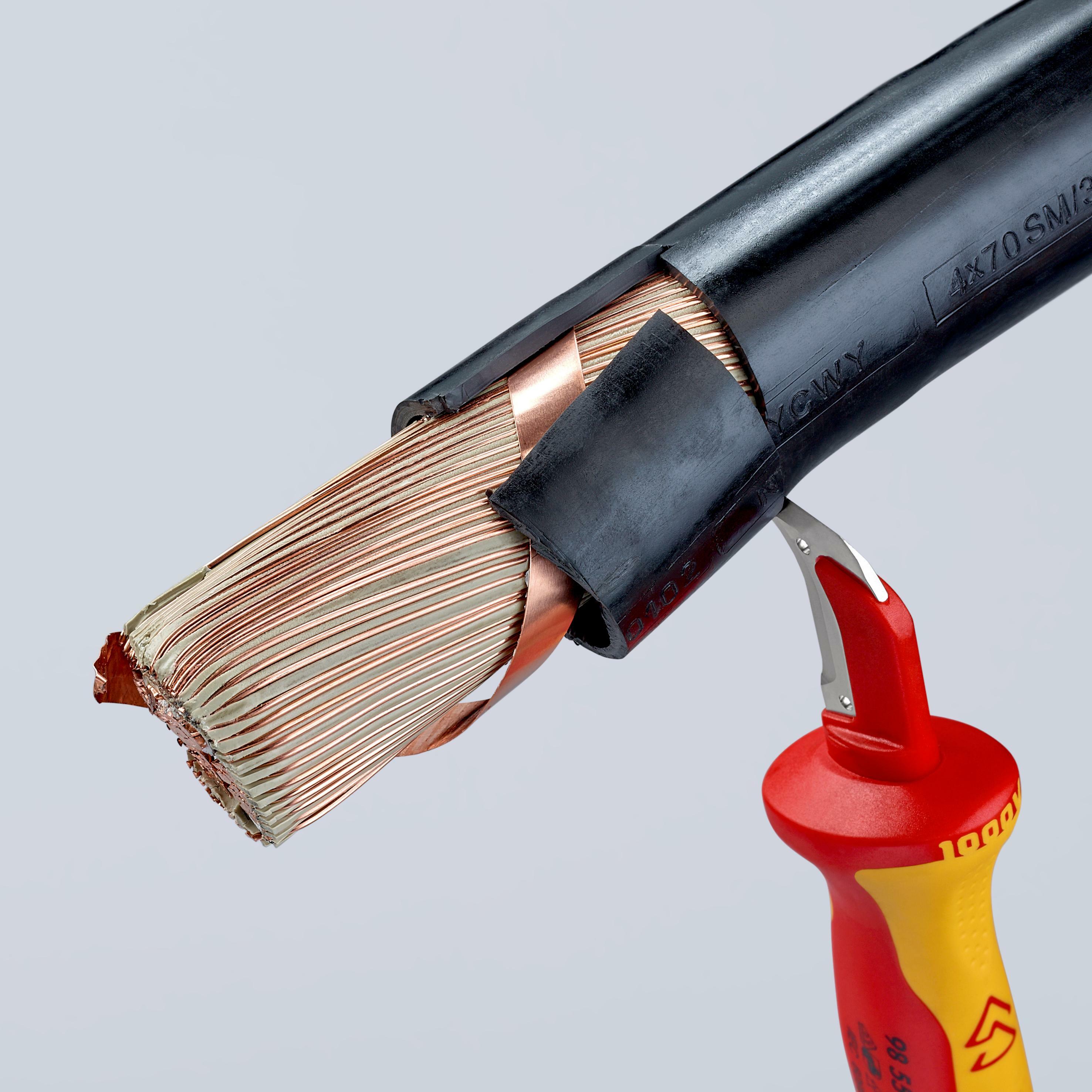 KNIPEX 98 55 ontmantelingsmes met glijschoen geïsoleerde