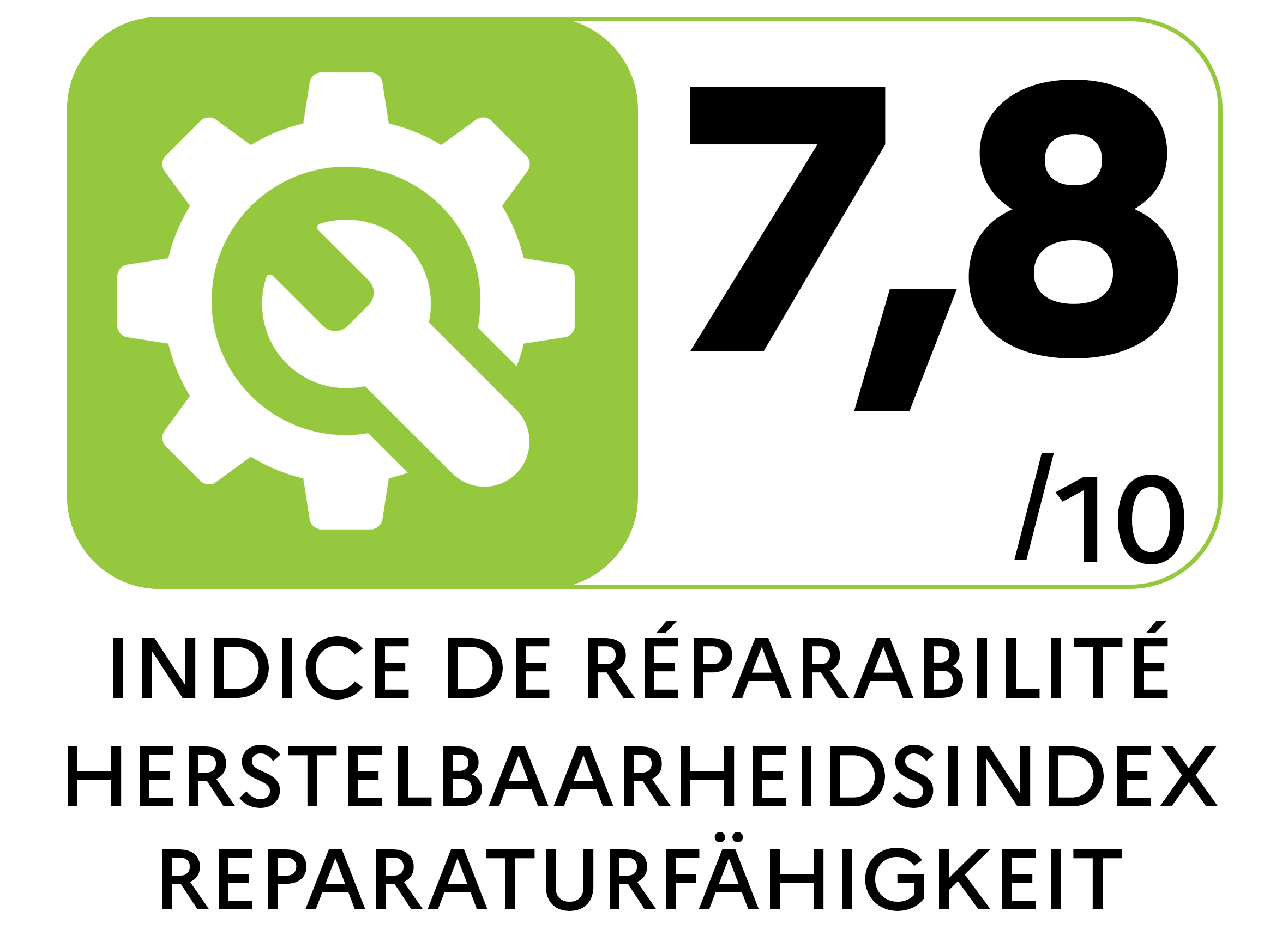 The repairability index shows how easy it is to repair a product. The higher the score (0 10), the e