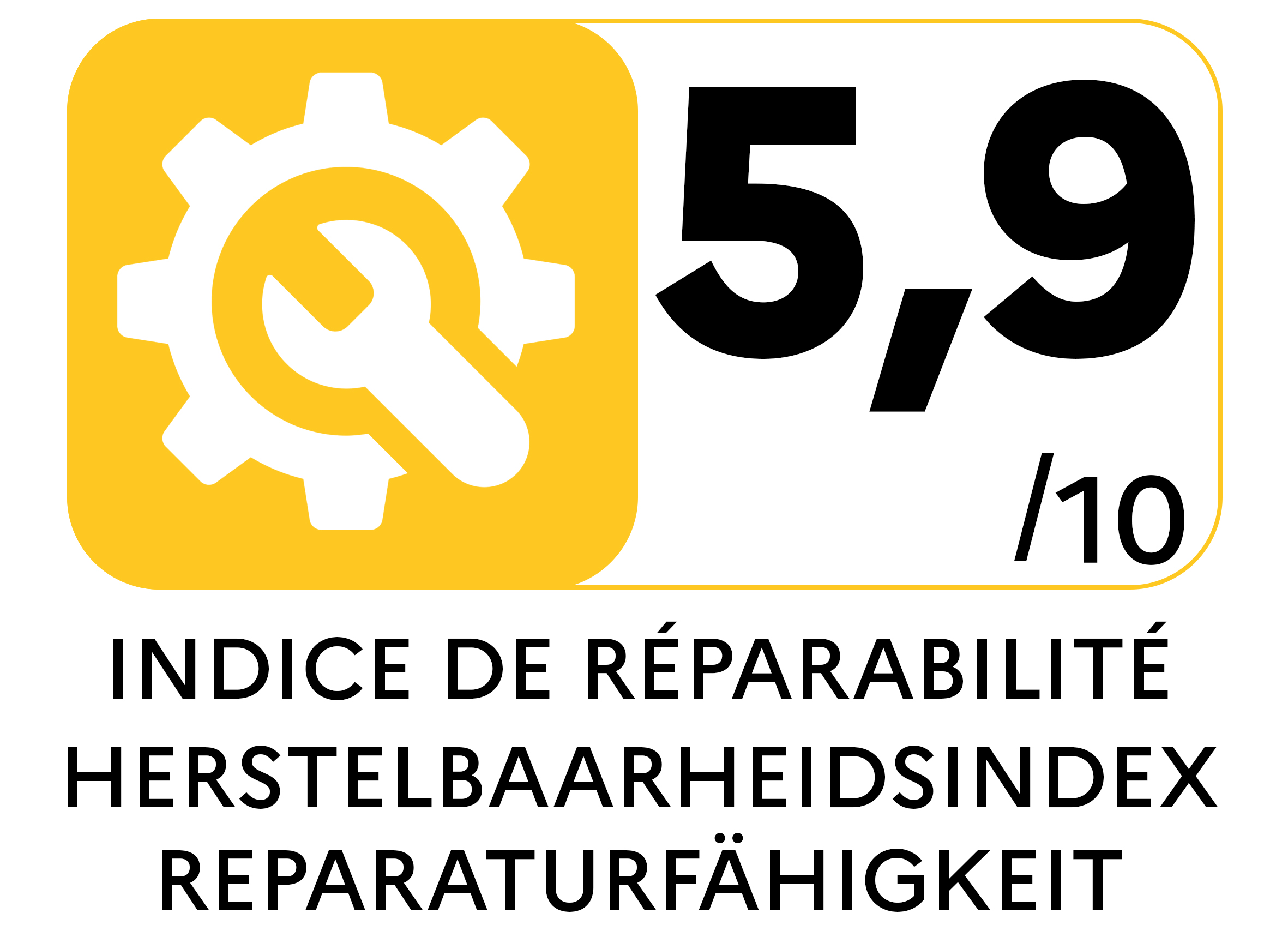 The repairability index shows how easy it is to repair a product. The higher the score (0 10), the e