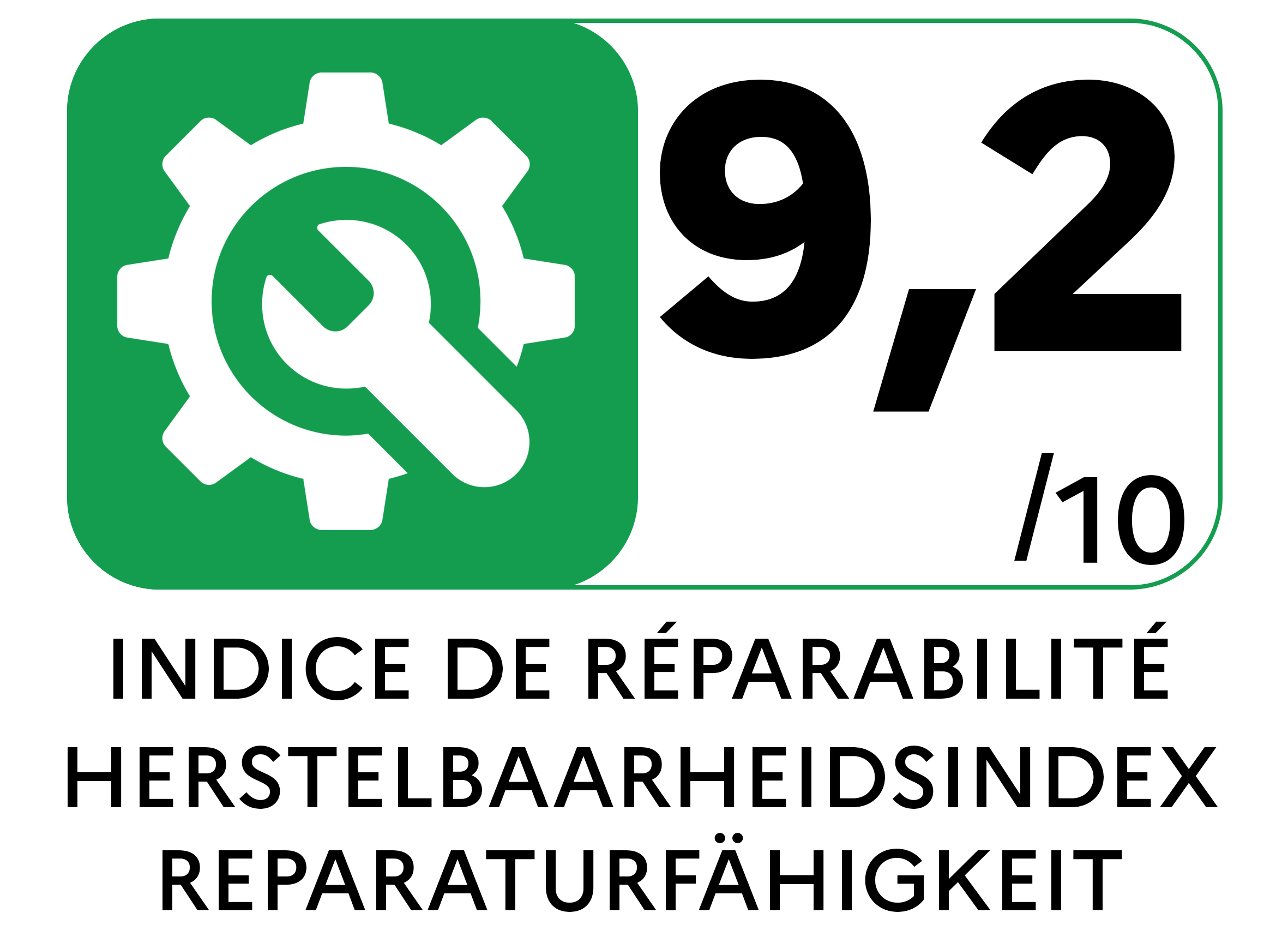 De herstelbaarheidsindex toont hoe makkelijk je een product kan herstellen. Hoe hoger de score (0 10
