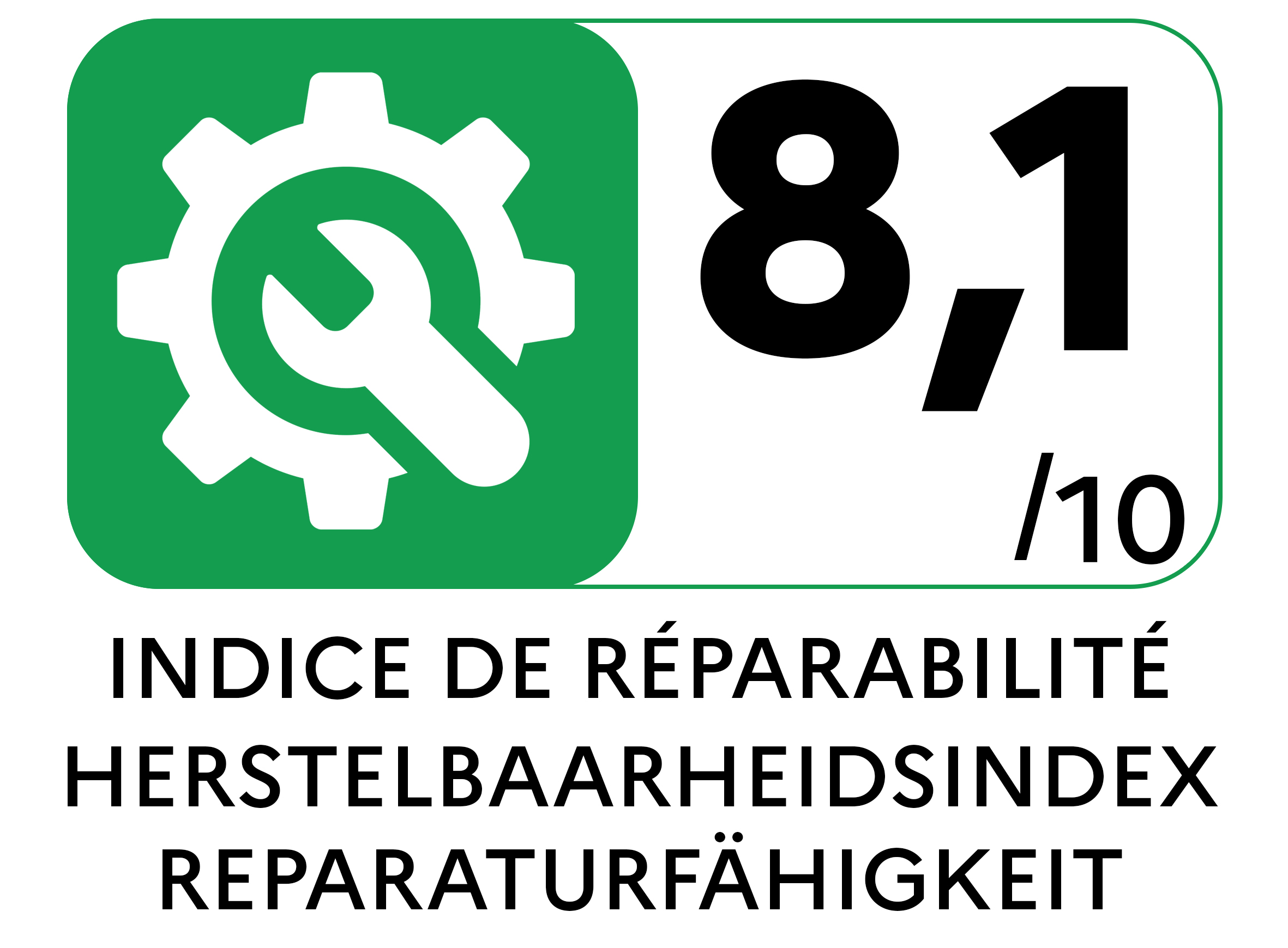 The repairability index shows how easy it is to repair a product. The higher the score (0 10), the e