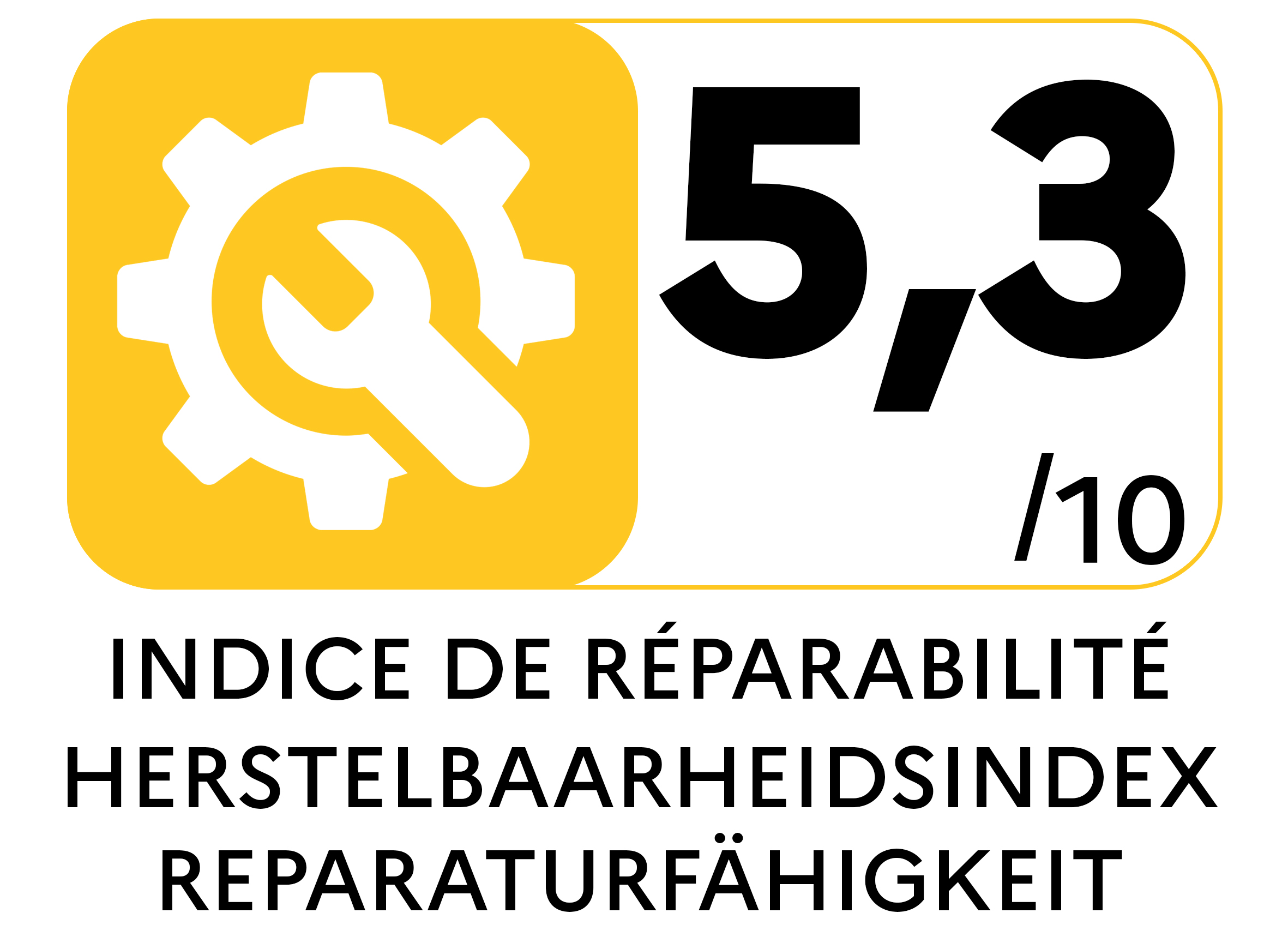 The repairability index shows how easy it is to repair a product. The higher the score (0 10), the e